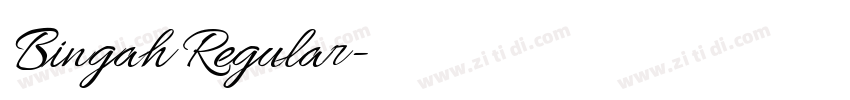 Bingah Regular字体转换 Bingah Regular字体转换